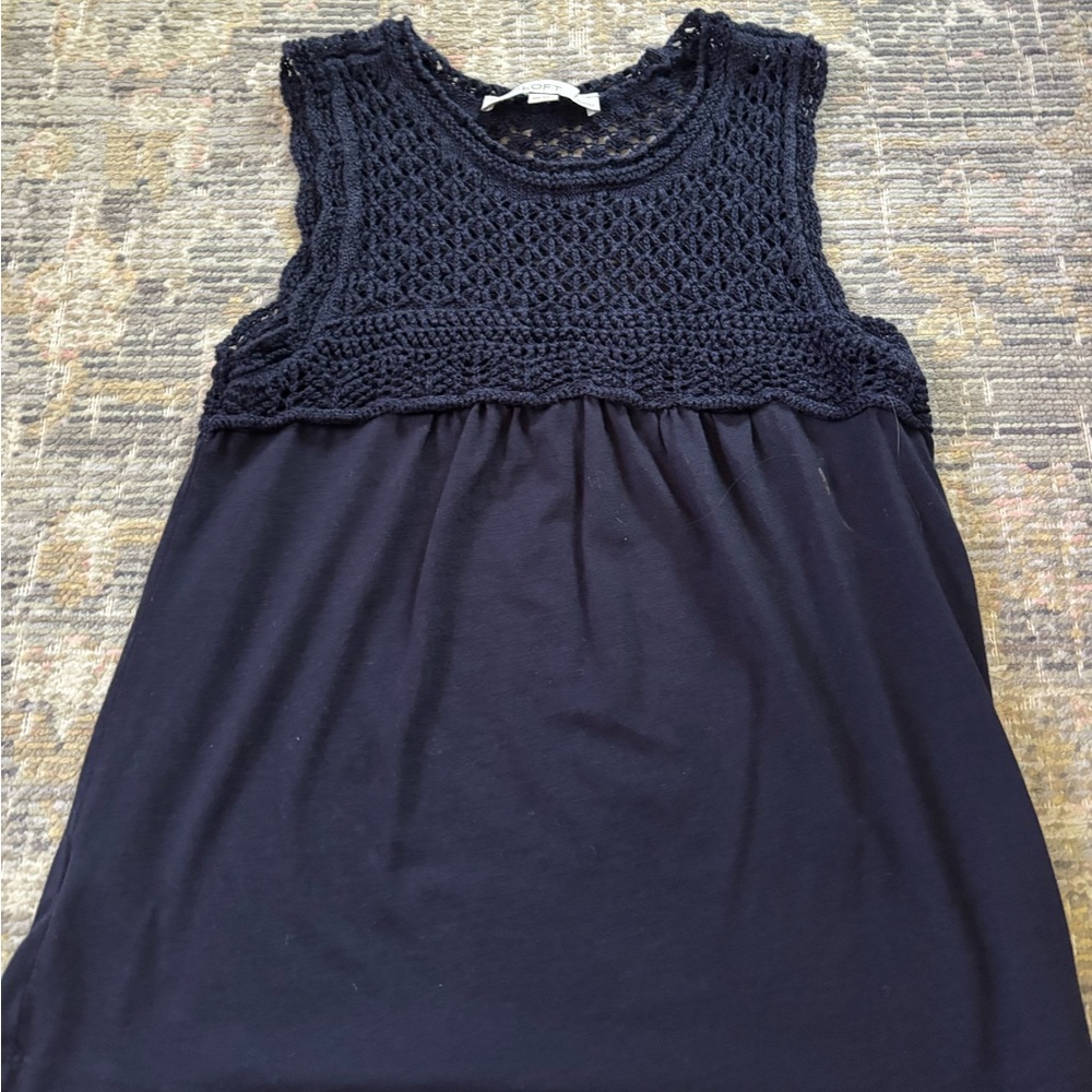 Loft Top, Size XS, Navy